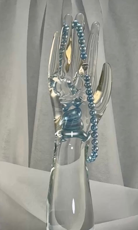 16" South Sea Silver Grey Blue Pearl Necklace | AAAAA Grade | 14K Clasp