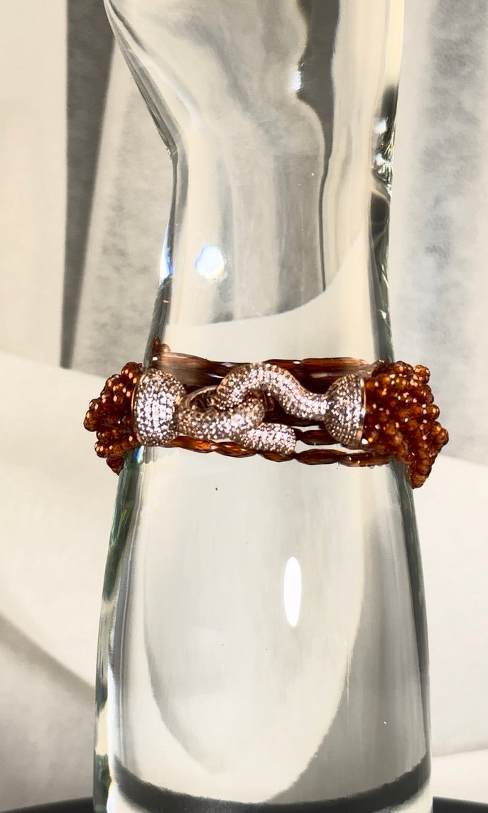 7.5" Rust Swarovski Bracelet | Plated