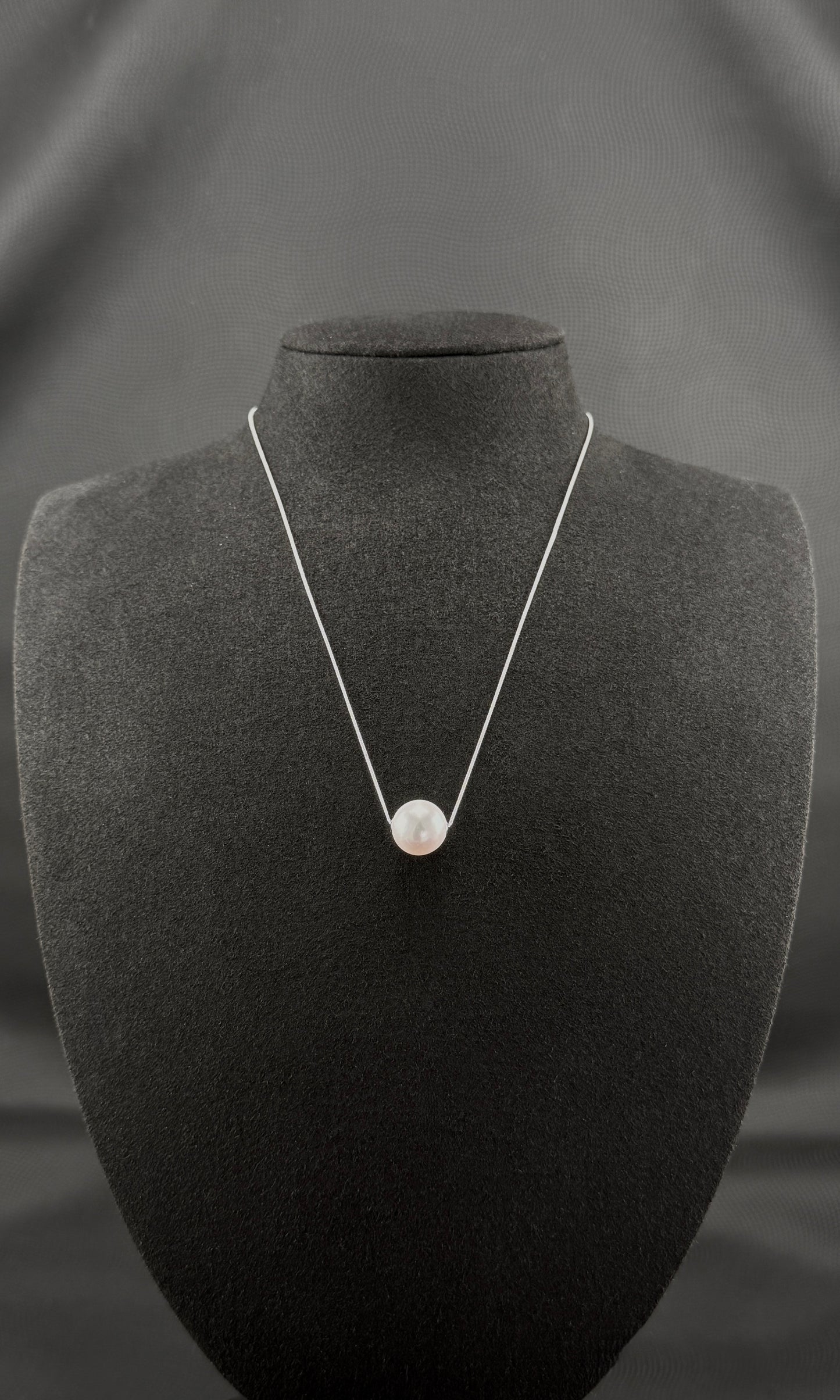 18" Single-South Sea White Necklace | TOP Grade | 18K Chain