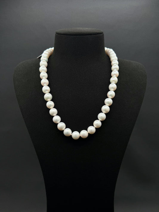 20" South Sea White Pearl Necklace | AAAA Grade | 14K (white-gold) Clasp