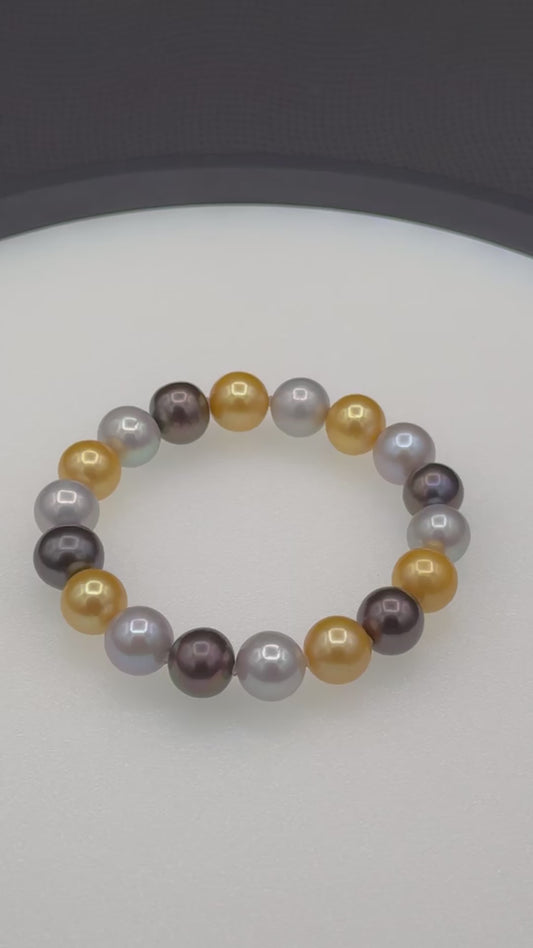 6.25" South Sea Sunrise Sunset | AAAAA Grade | Stretch Bracelet | 10mm