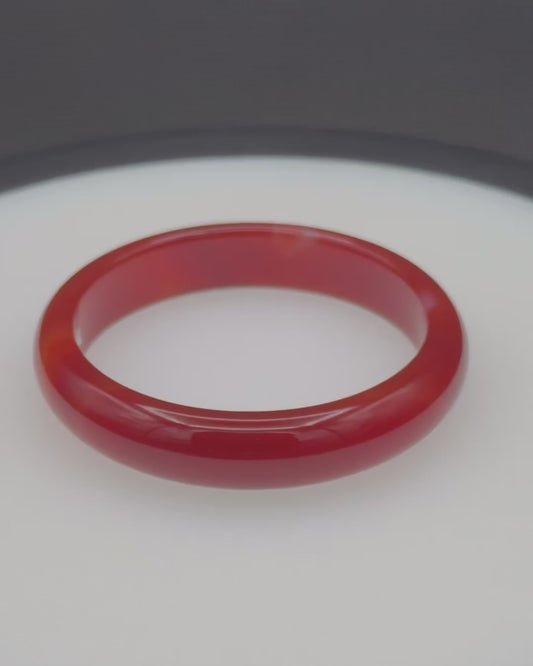 Bangle | Genuine Red Chalcedony Agate |  65mm