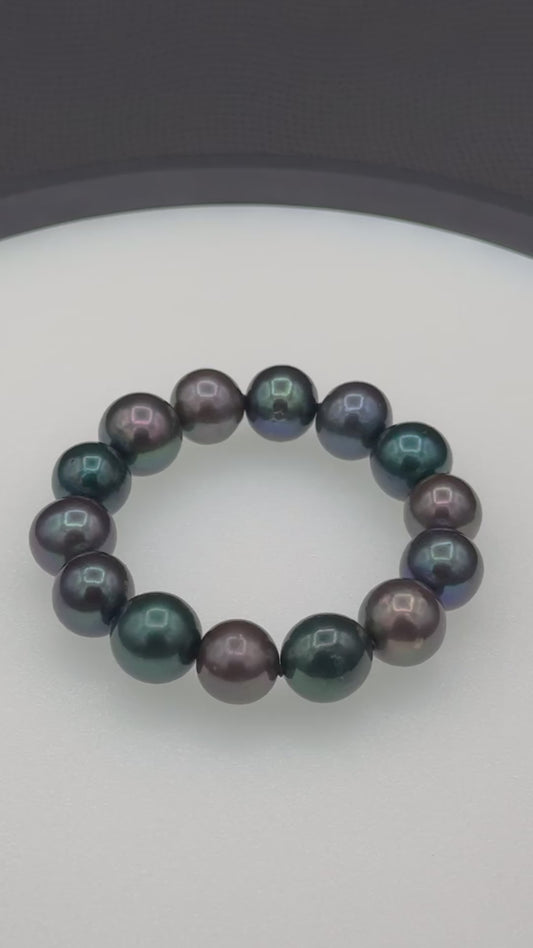 5.5" Tahitian | AAA Grade | Stretch Bracelet | 12.5 - 14mm