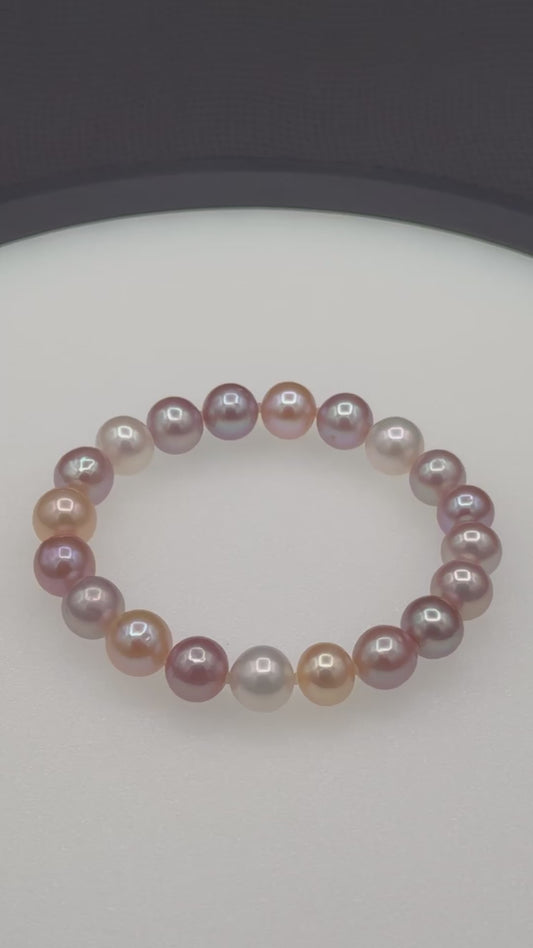 6.5" South Sea Mixed Blush Pink  | AA Grade | Stretch Bracelet | 9-10mm