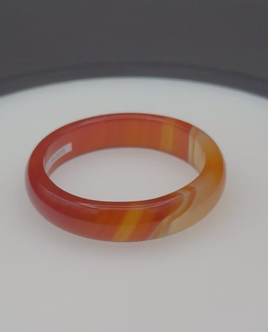 Bangle | Genuine Swirled Red Agate | High Grade | 60mm