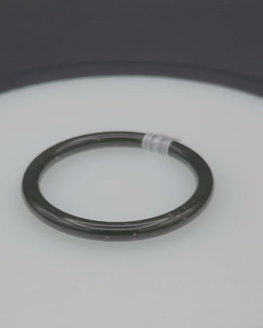 Bangle | Black Genuine Jade | 60mm