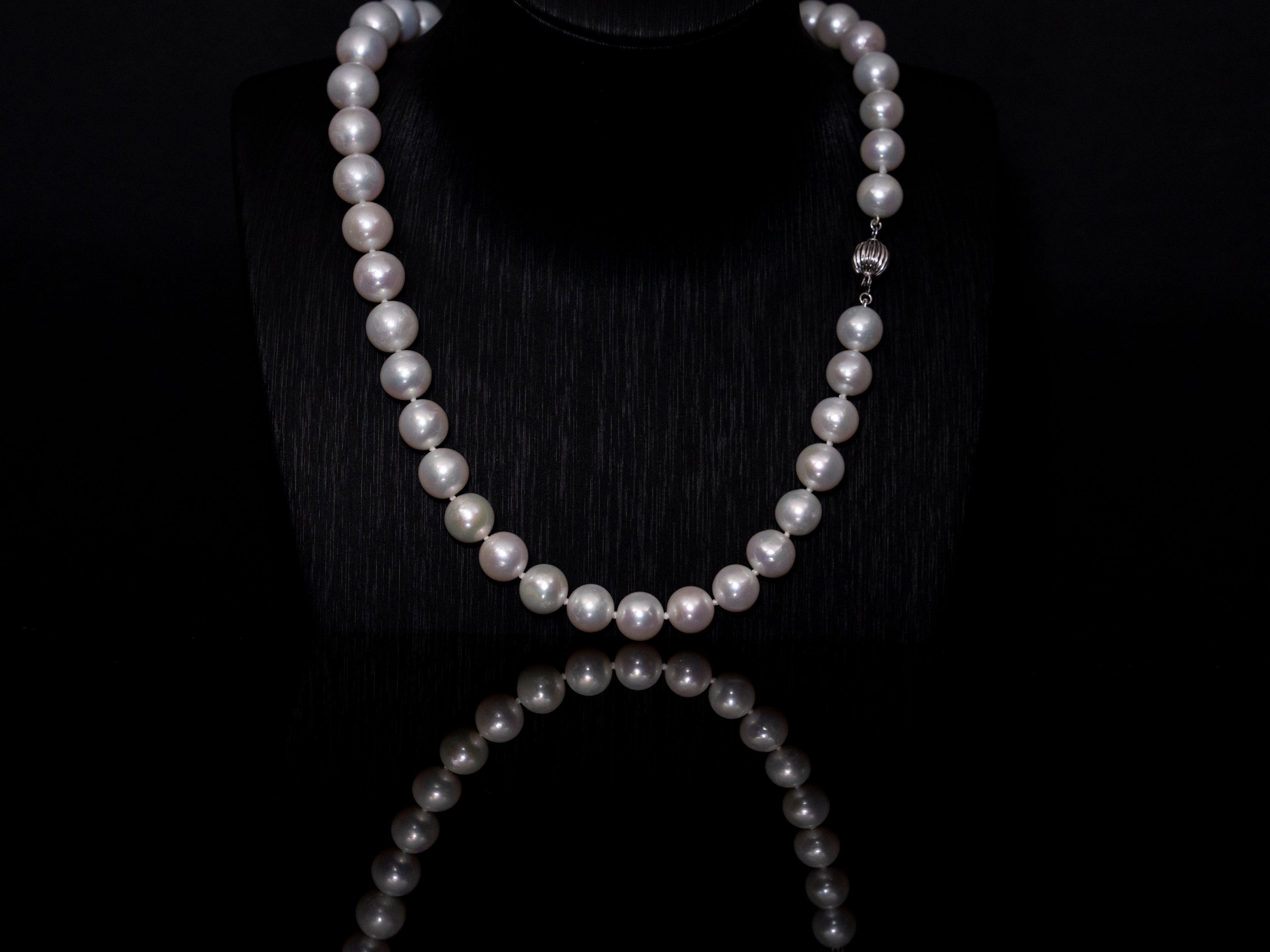 20" South Sea White Pearl Necklace | AAAA Grade | 14K (white-gold) Clasp [cn008]