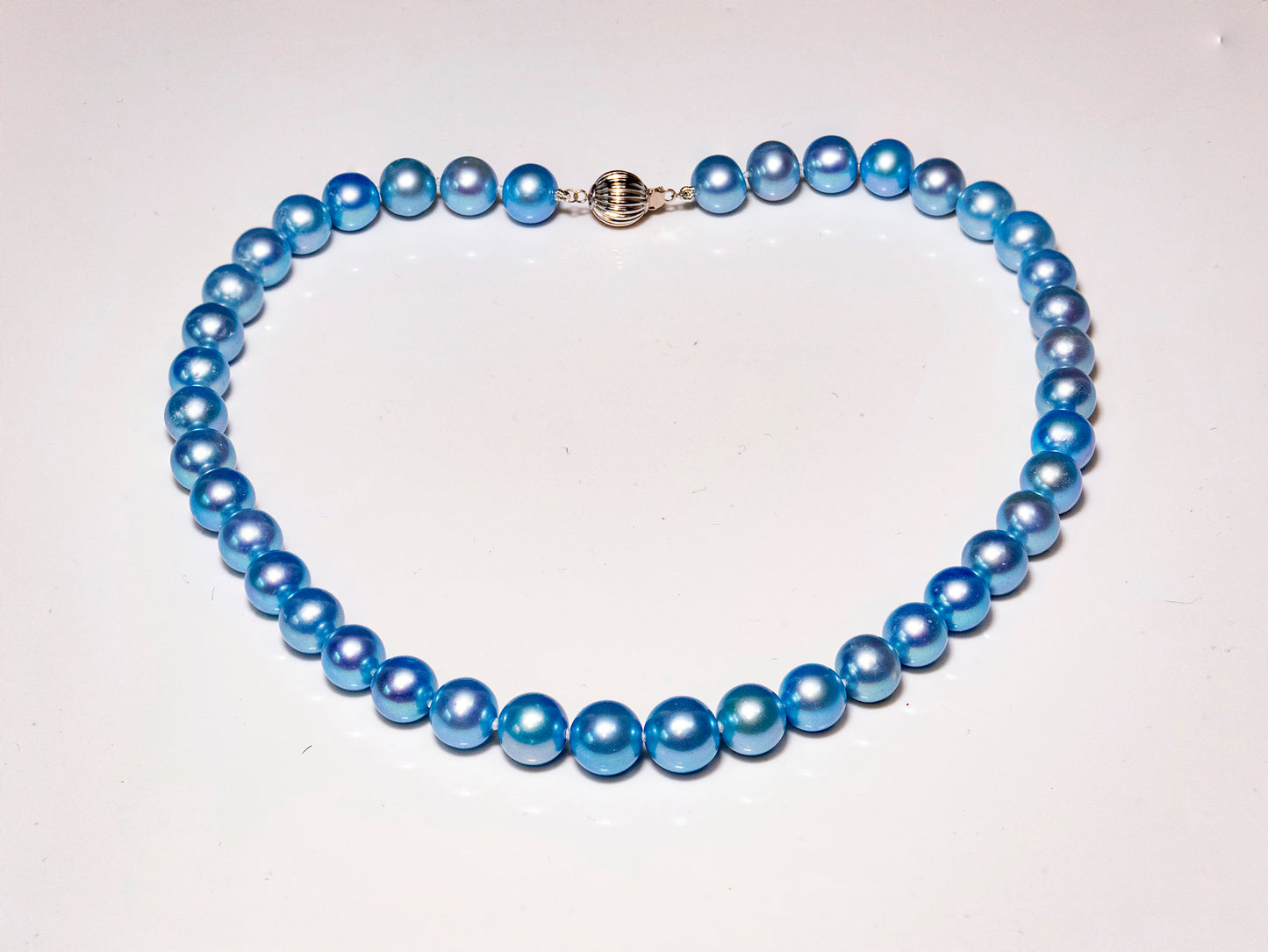 16" South Sea Sky Blue Pearl Necklace | AAAAA Grade | 14K Clasp [cn090]