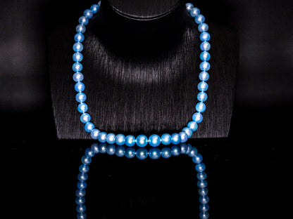 18" South Sea Sky Blue Necklace | AAAAA Grade | 14K [cn095]
