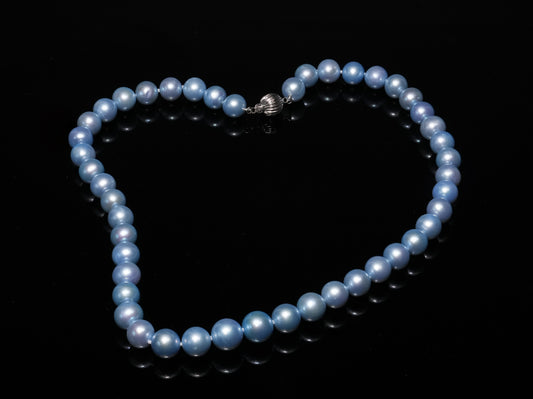 18" South Sea Sky Blue Necklace | AAAAA Grade | 14K [cn095]