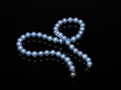 18" South Sea Sky Blue Necklace | AAAAA Grade | 14K [cn095]