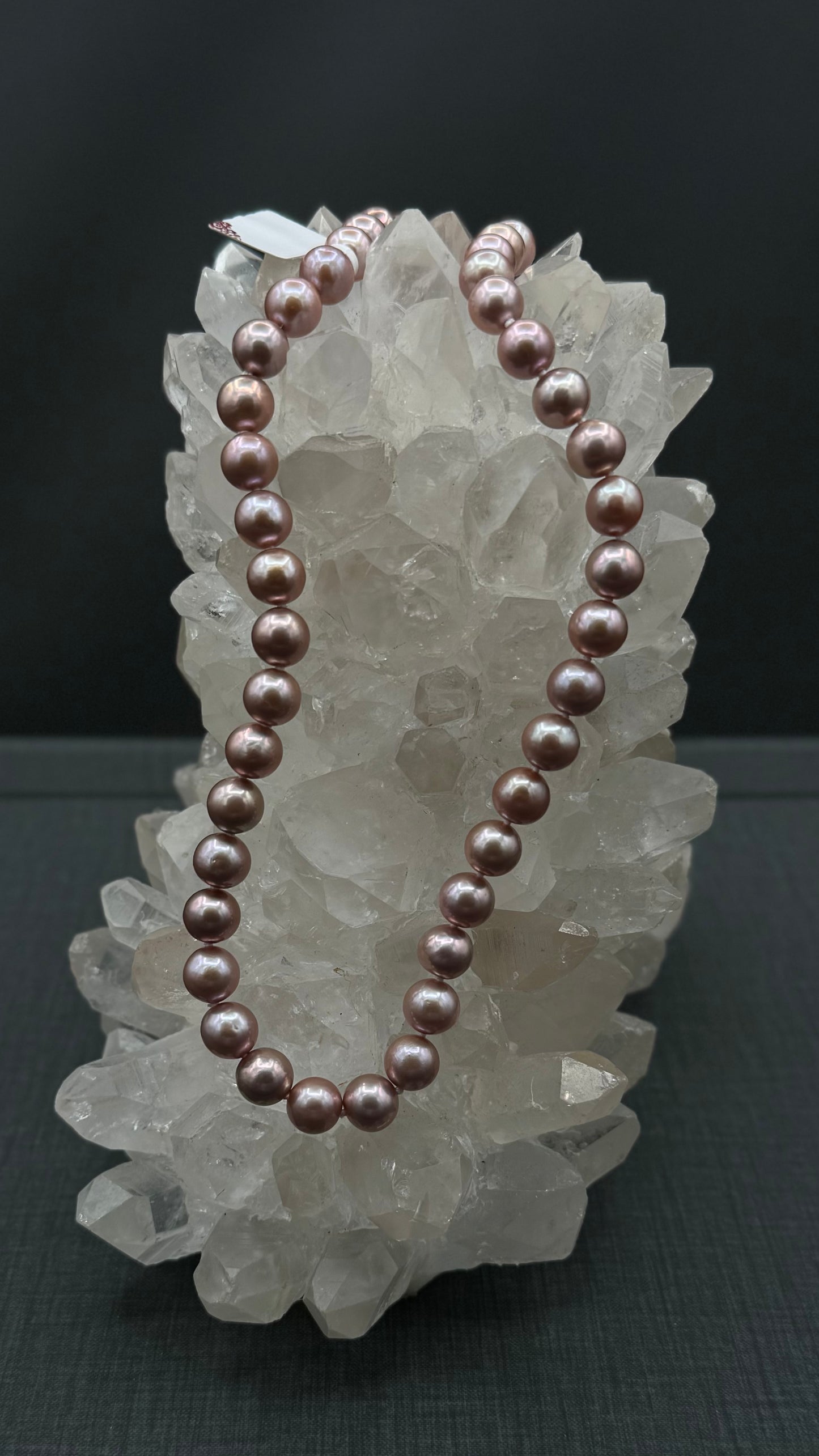 18" South Sea Natural Lilac Pink Pearl Necklace | TOP Pinnacle Gem "Rolls Royce" | 925 Sterling Silver