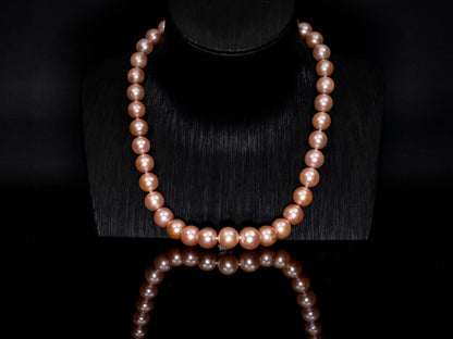 17.5" South Sea Blush Pink Pearl Necklace | AAAAA Grade | Sterling Silver Clasp [cn043]