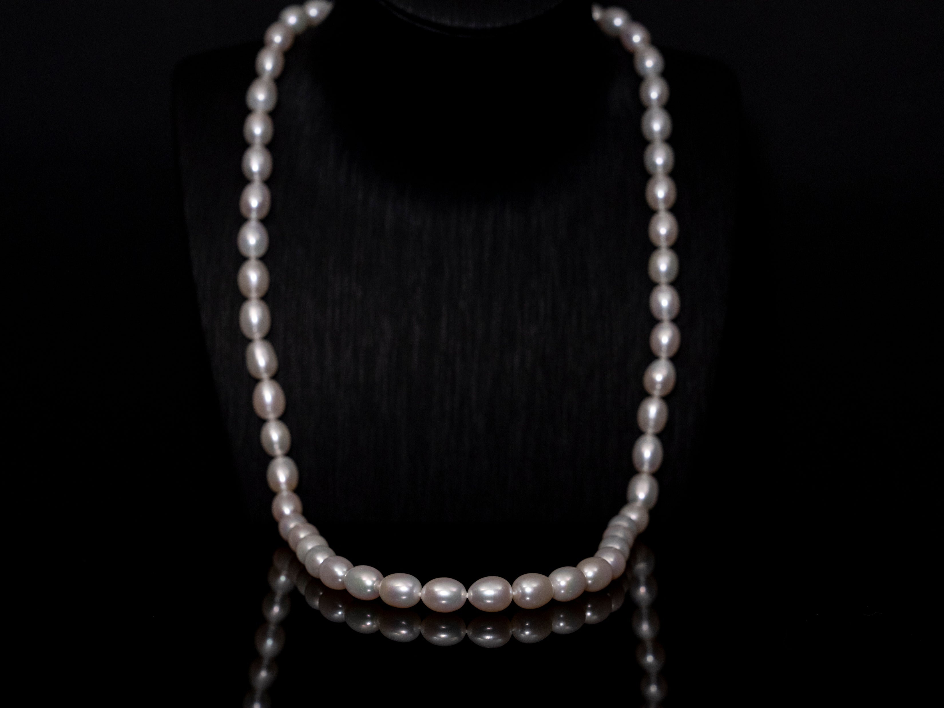 26" Oval Baroque White Pearl Necklace | AAAAA Grade | *No Clasp [cn083]