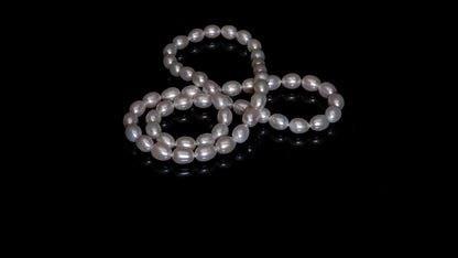 26" Oval Baroque White Pearl Necklace | AAAAA Grade | *No Clasp [cn083]