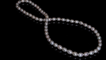 26" Oval Baroque White Pearl Necklace | AAAAA Grade | *No Clasp [cn083]