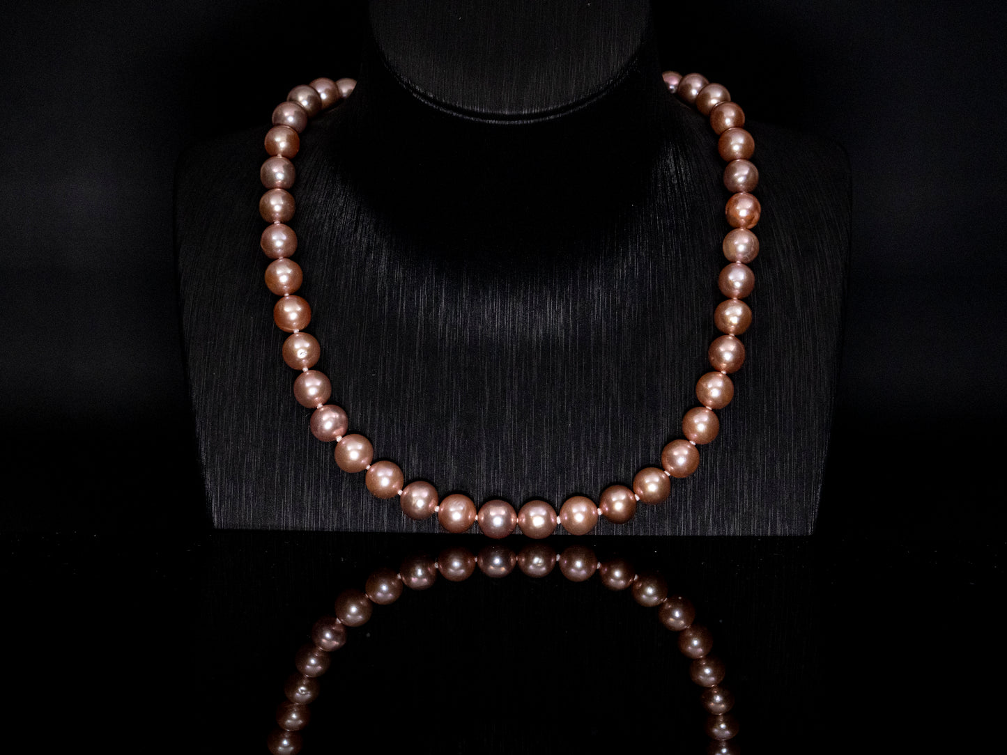 18.5" South Sea Pink-Grey Pearl Necklace | AAAAA Grade | Sterling Silver Clasp [cn041]