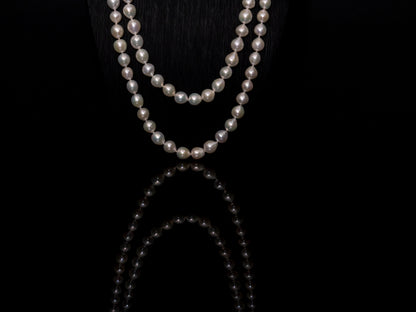 48" Baroque White Pearl Necklace | AAA TOP-Luster Grade | *No-clasp [cn087]