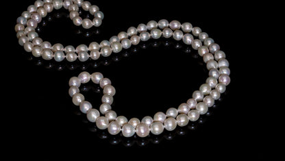 48" Baroque White Pearl Necklace | AAA TOP-Luster Grade | *No-clasp [cn087]