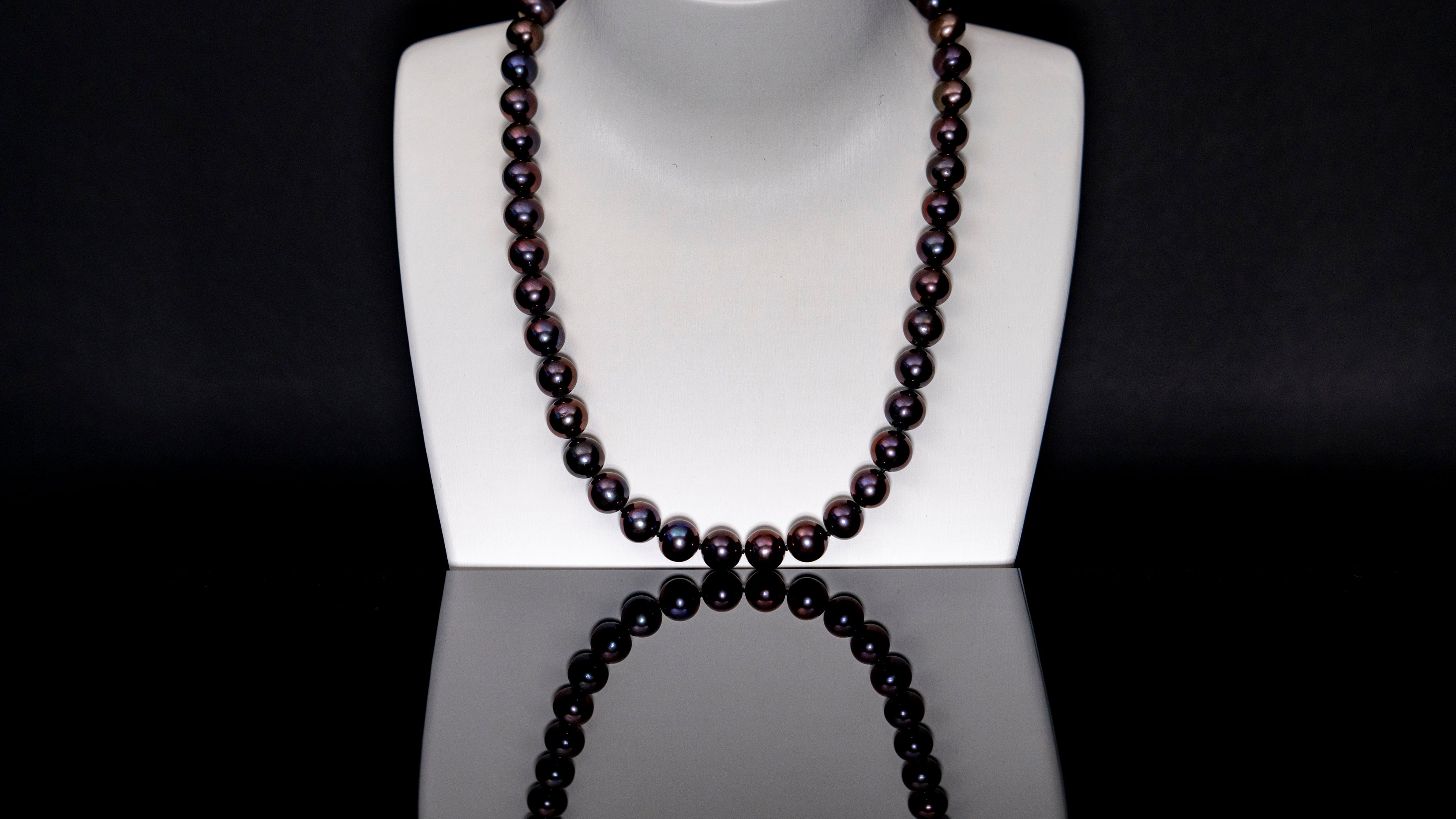 18" Tahitian Black-Red | AAAAA Grade | 14K [cnT099]