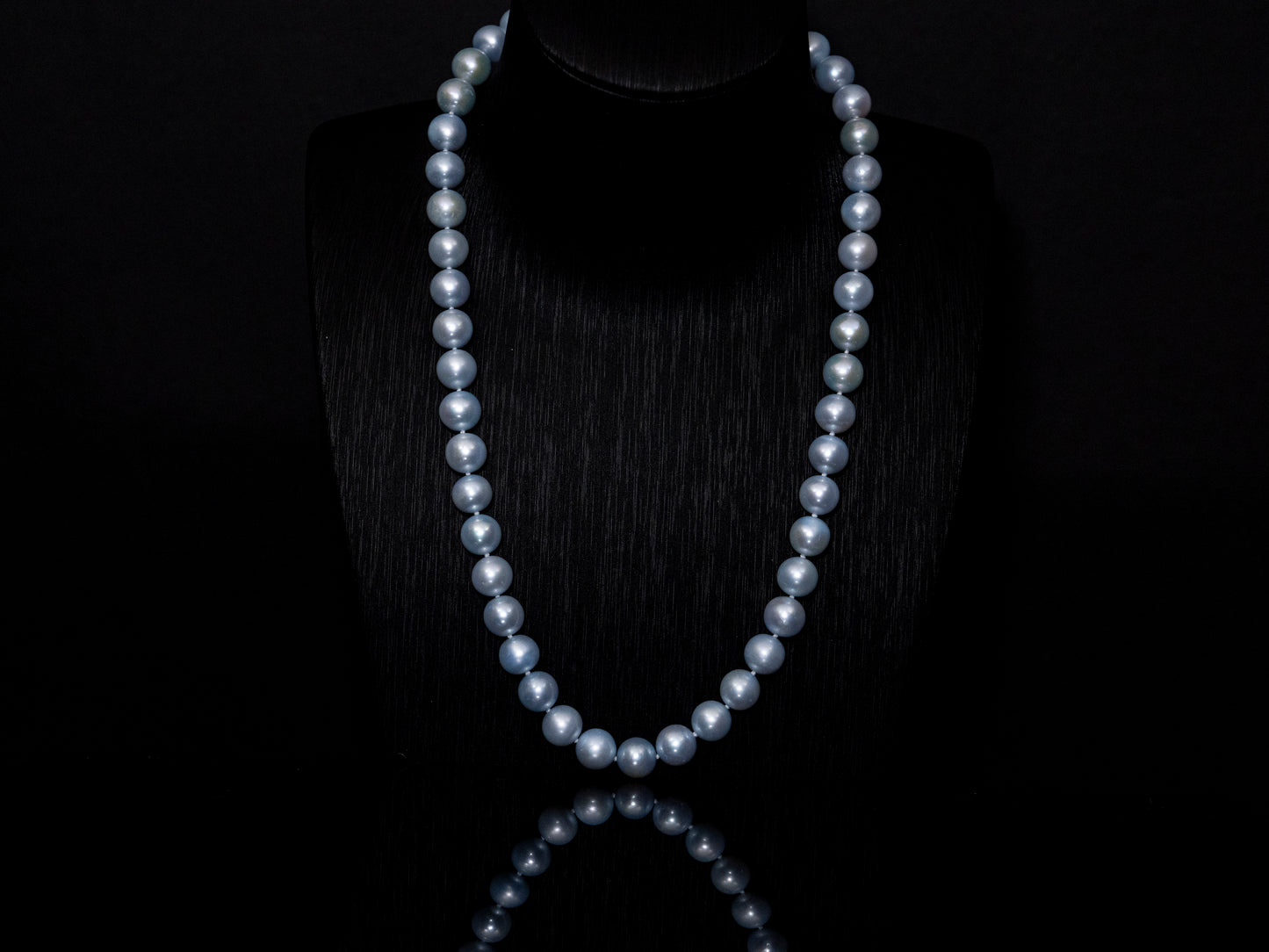 20" South Sea Silver-Grey-Blue Pearl Necklace | AAAAA Grade | 14K Clasp [cn019]