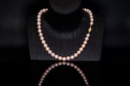17" South Sea Soft-Pink Pearl Necklace | AAAAA Grade | Plated Clasp [cn045]