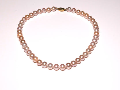 17" South Sea Soft-Pink Pearl Necklace | AAAAA Grade | Plated Clasp [cn045]