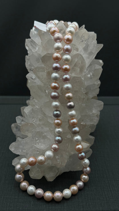 23.5" South Sea Mixed Blush Pink Pearl Necklace | AAAAA Excellent Grade | No Clasp