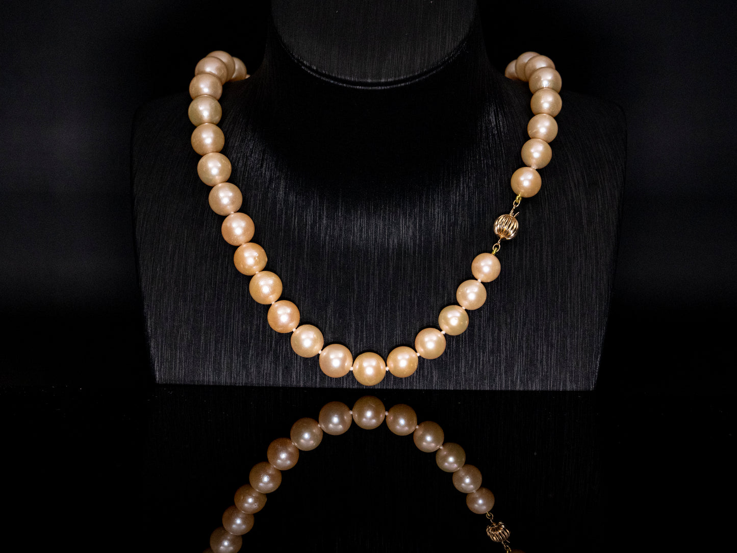 20" South Sea Champagne-Golden Pearl Necklace | AAAA Grade | 14K Clasp [cn044]