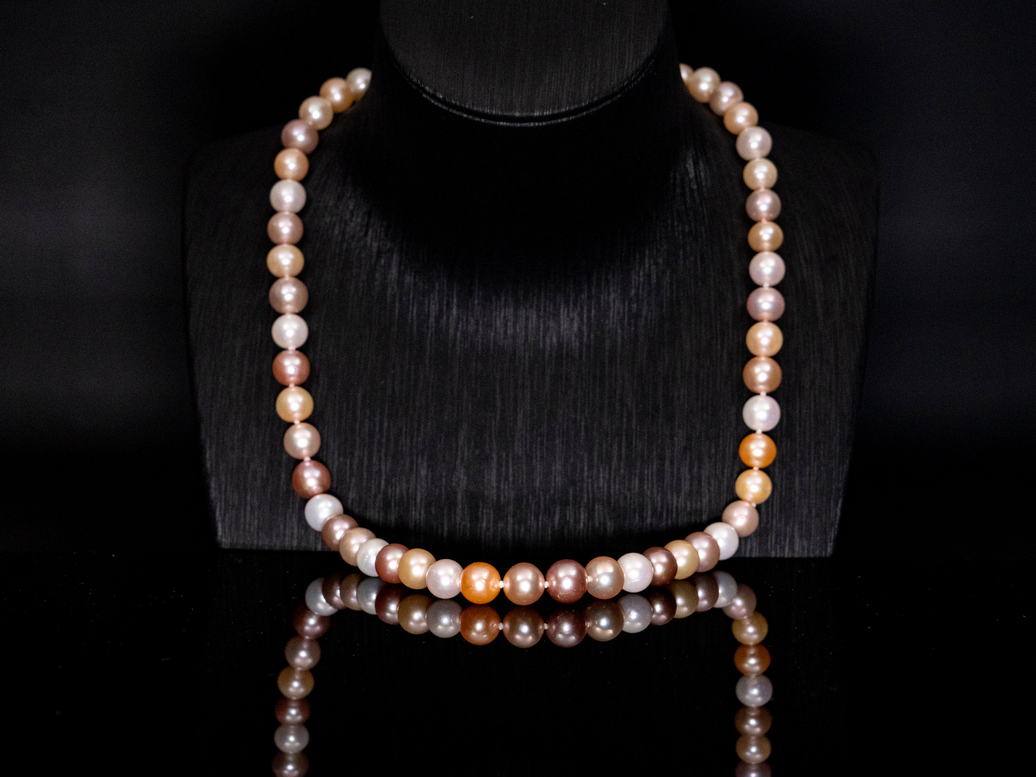 20" South Sea Mixed Pink-Gold-White Pearl Necklace | AAAAA Grade | 14K Clasp [cn046]