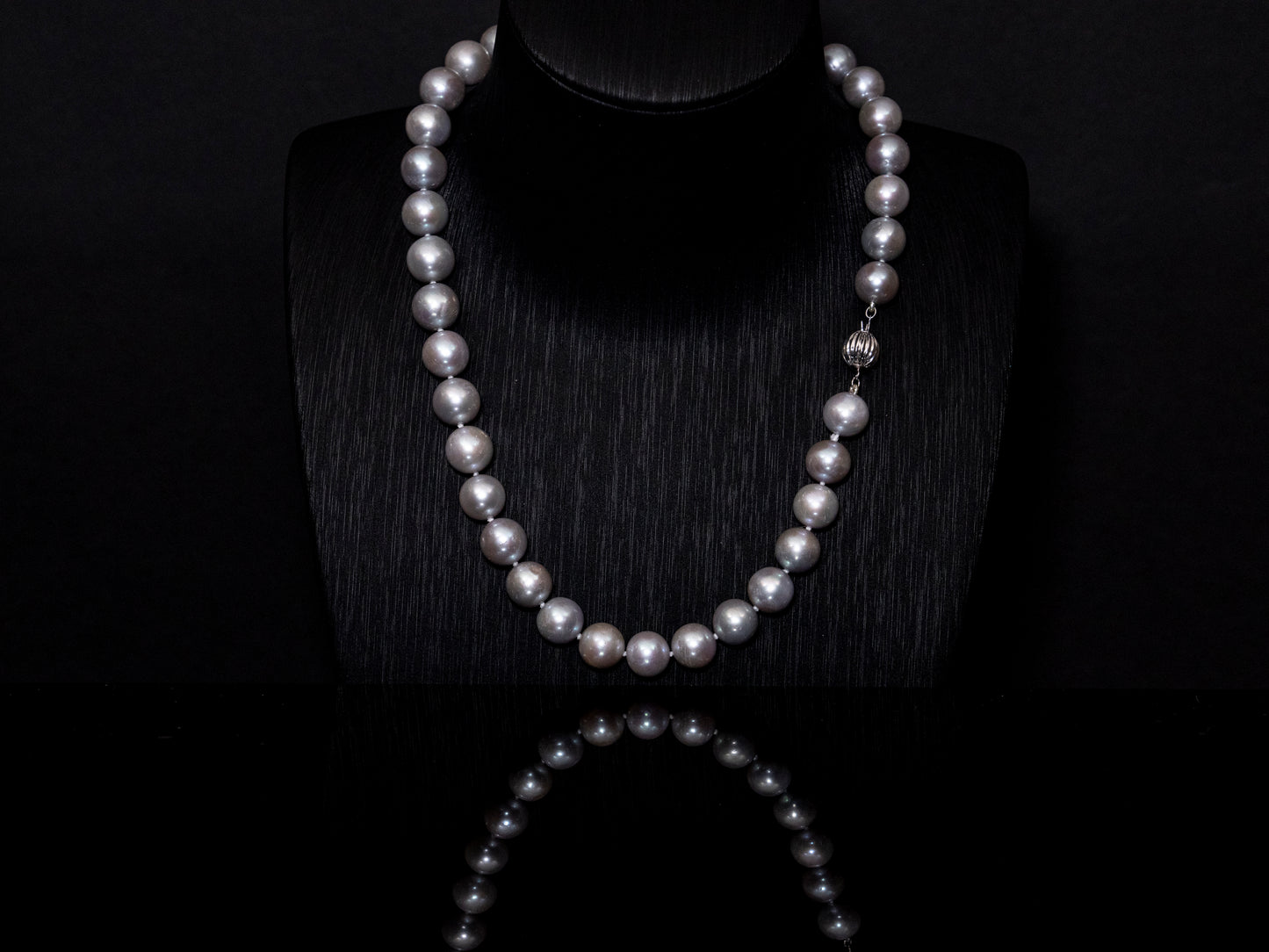 18" South Sea Soft Grey Pearl Necklace | AAAA Grade | 14K Clasp [cn050]