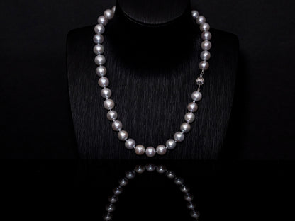 18" South Sea Soft Grey Pearl Necklace | AAAA Grade | 14K Clasp [cn050]