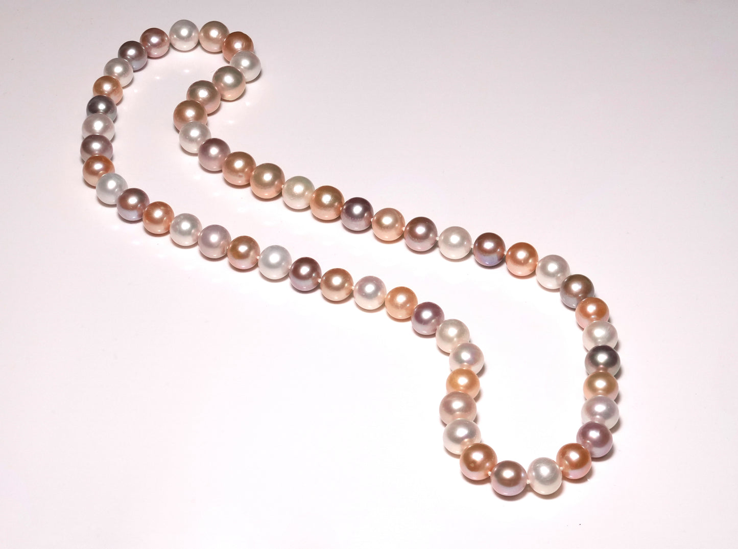 23.5" South Sea Mixed Pink-Golden-White Pearl Necklace | AAAAA Grade | *No Clasp [cn048]