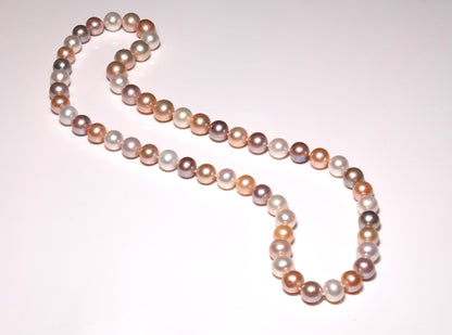 23.5" South Sea Mixed Pink-Golden-White Pearl Necklace | AAAAA Grade | *No Clasp [cn048]