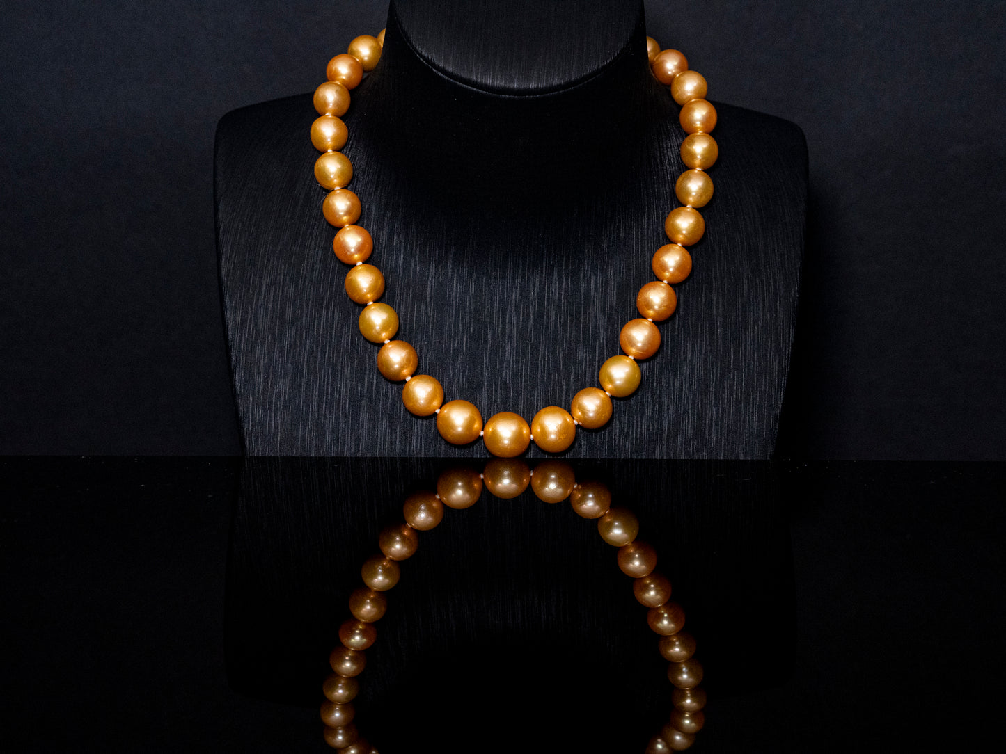 15.5" South Sea Deep-Gold Pearl Necklace | AAAAA Grade | 14K Clasp [cn057]