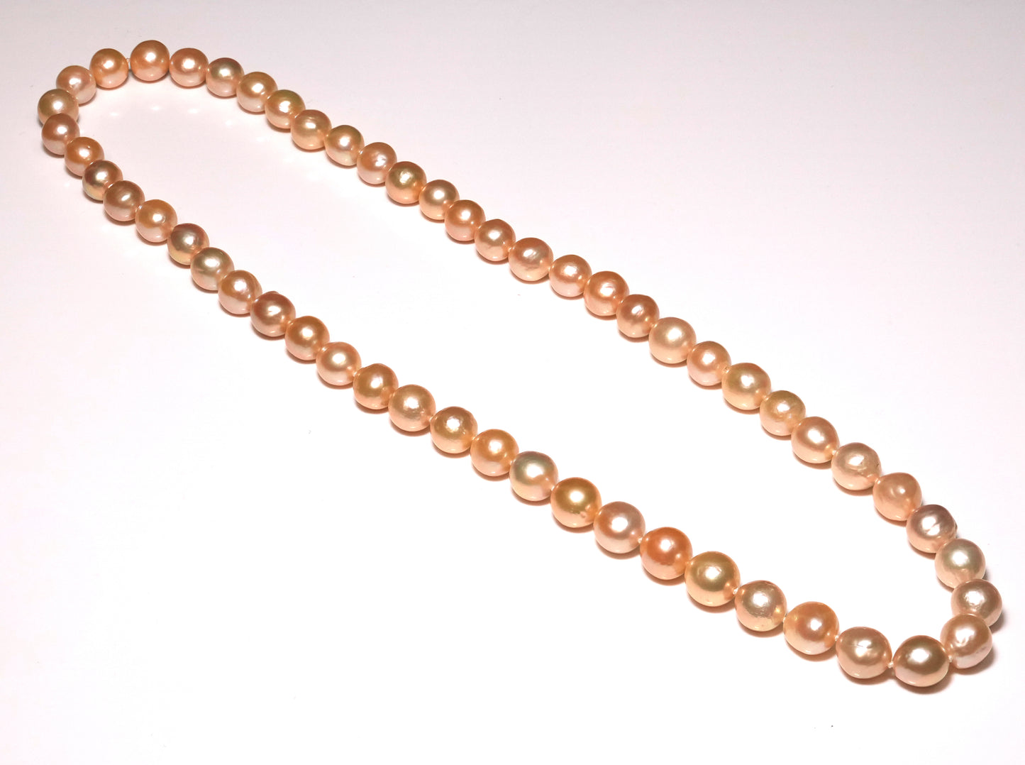 26" Baroque Golden-Champagne Pearl Necklace | AAA-TOP Luster Grade | *No-clasp [cn085]