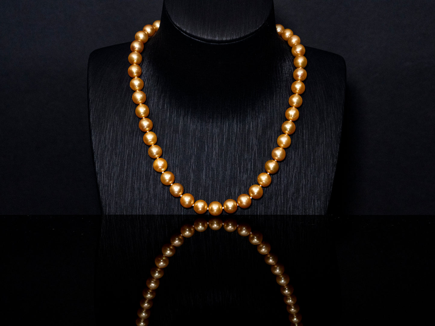 16" South Sea Deep-Gold Pearl Necklace | AAAAA Grade | 14K Clasp [cn074]