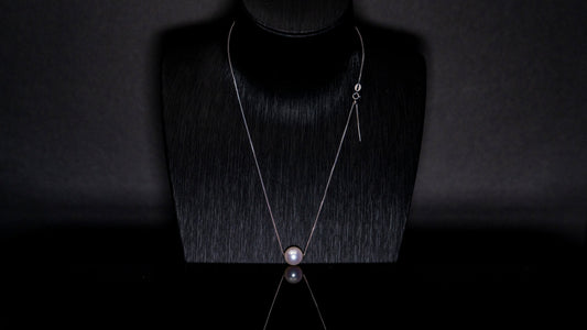 18" Single-South Sea White Necklace | TOP Grade | 18K Chain [n07]