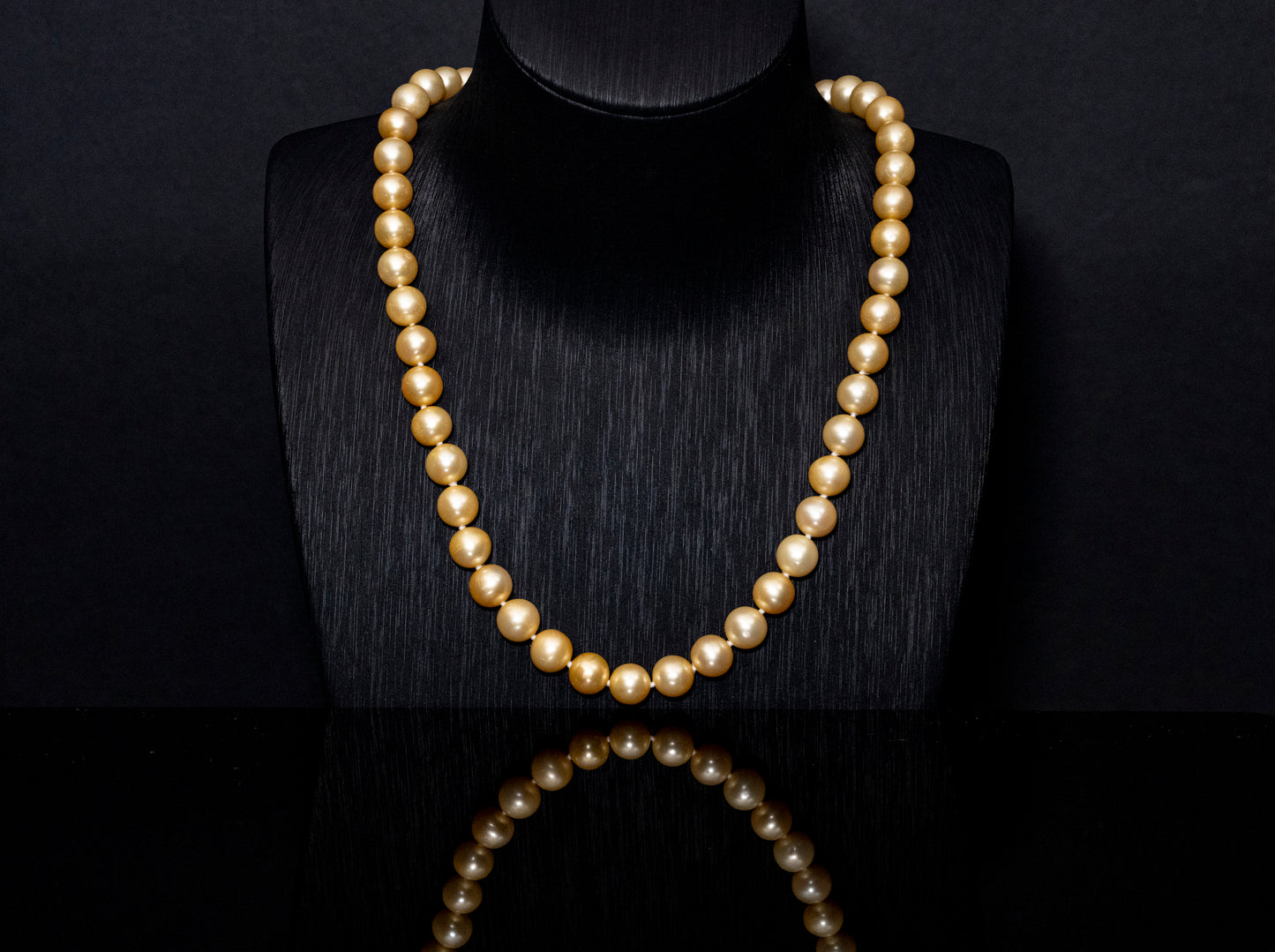 20" South Sea Golden Pearl Necklace | AAA Grade | 14K Clasp [cn054]