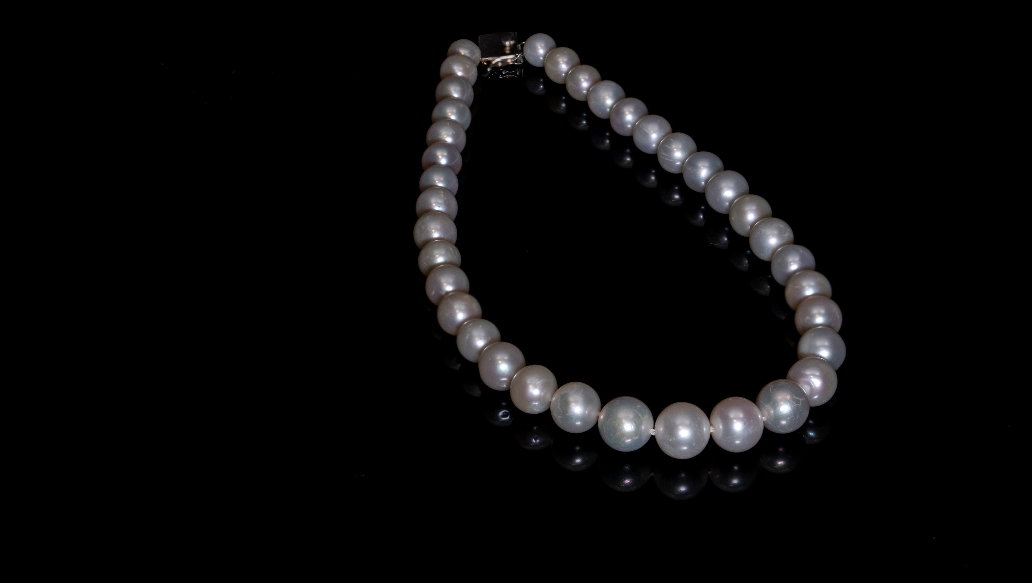 16" South Sea White Pearl Necklace | A Grade | Sterling Silver Clasp | FINAL SALE [cn063]
