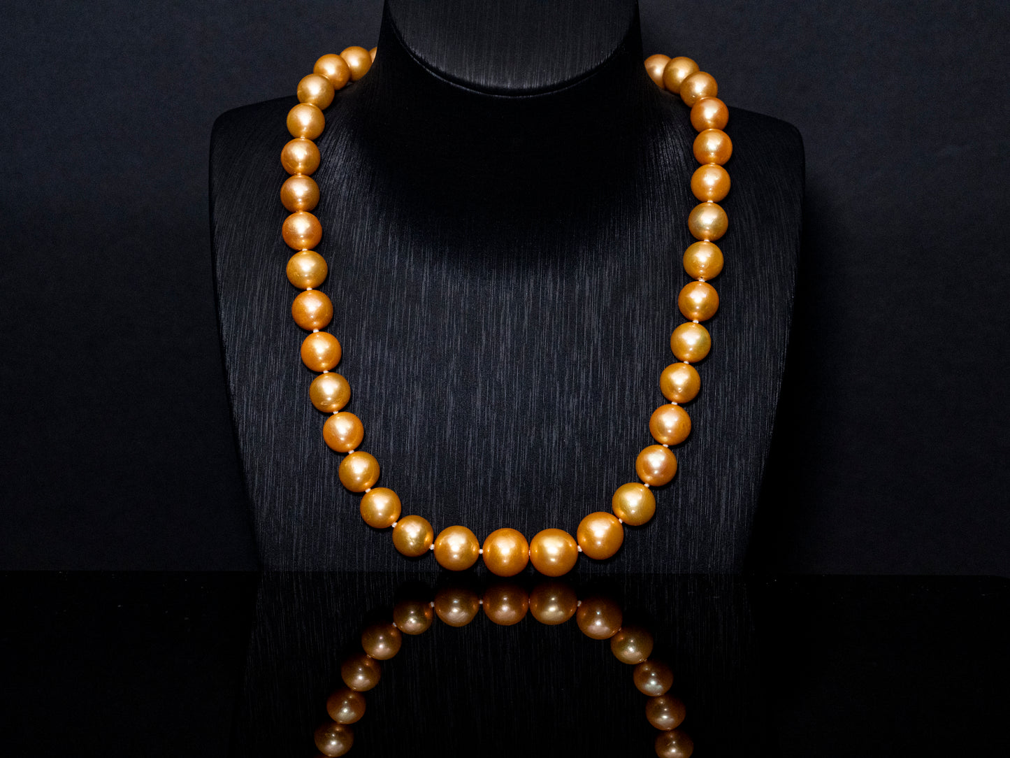 20" South Sea Deep-Gold Pearl Necklace | AAAAA Grade | 14K Clasp [cn058]
