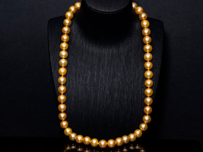 23" South Sea Deep-Gold Necklace | AAAAA Grade | *No Clasp [cn059]