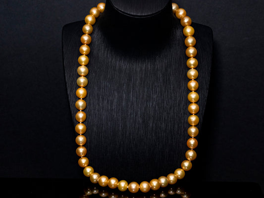 23" South Sea Deep-Gold Necklace | AAAAA Grade | *No Clasp [cn059]