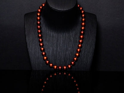 18" Tahitian Russet Pearl Necklace | AAAAA Grade | 14K Clasp [cnT036]