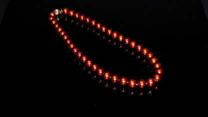 18" Tahitian Russet Pearl Necklace | AAAAA Grade | 14K Clasp [cnT036]