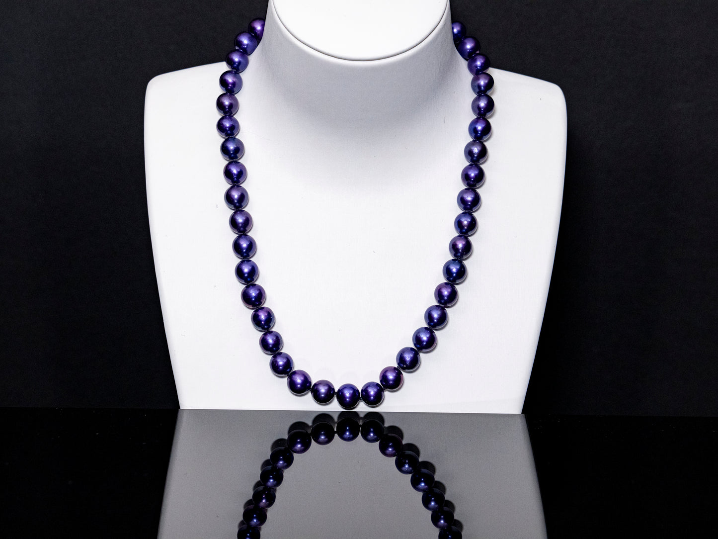 17.5" Tahitian Purple Pearl Necklace | AAAAA Grade | 14K Clasp [cnT037]