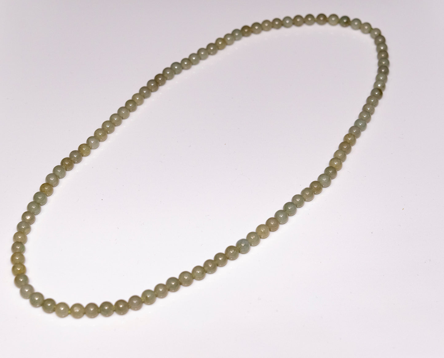 27" Light Green Genuine Jade Necklace | *No Clasp [cn066]
