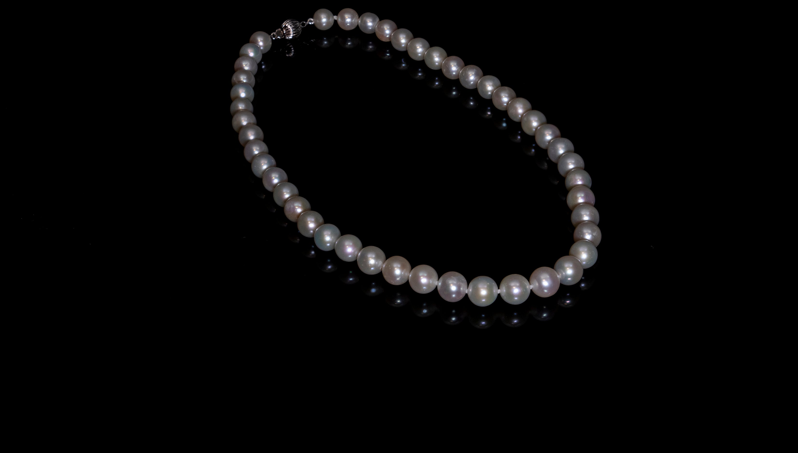 16" South Sea White Necklace | AAAA Grade | 14K (white-gold) Clasp [cn069]