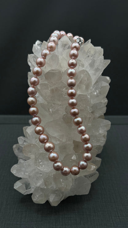 17.5" South Sea Blush Pink Pearl Necklace | AAAAA Excellent Grade | 925 Sterling Silver