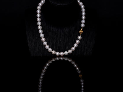 16" AAAAA South Sea White Pearl Necklace | AAAAA Grade | 14K (yellow-gold) Clasp [cn068]